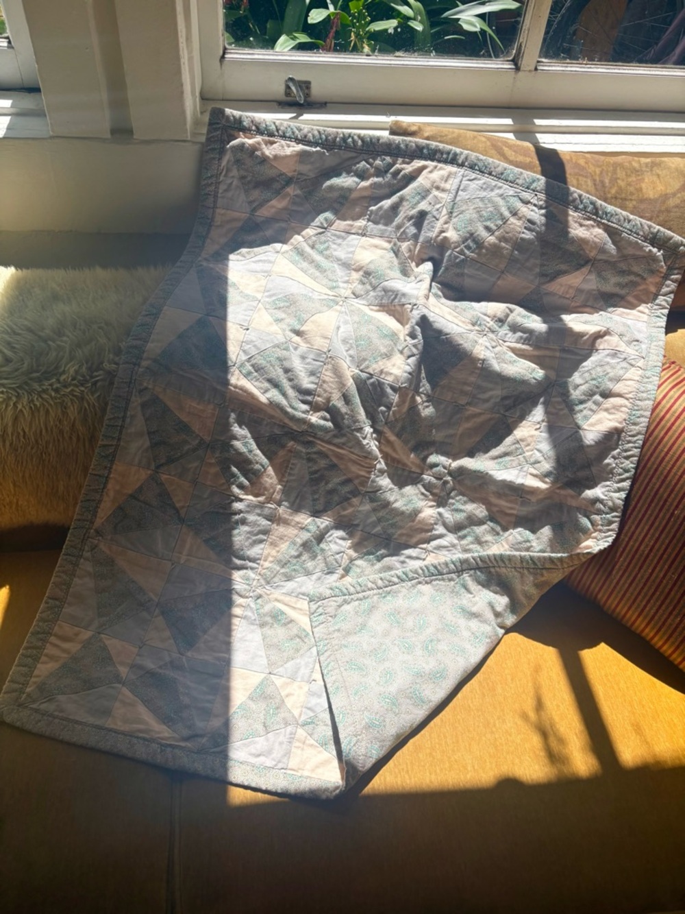 Handmade Patchwork Crib Quilt - Picture 4 of 6